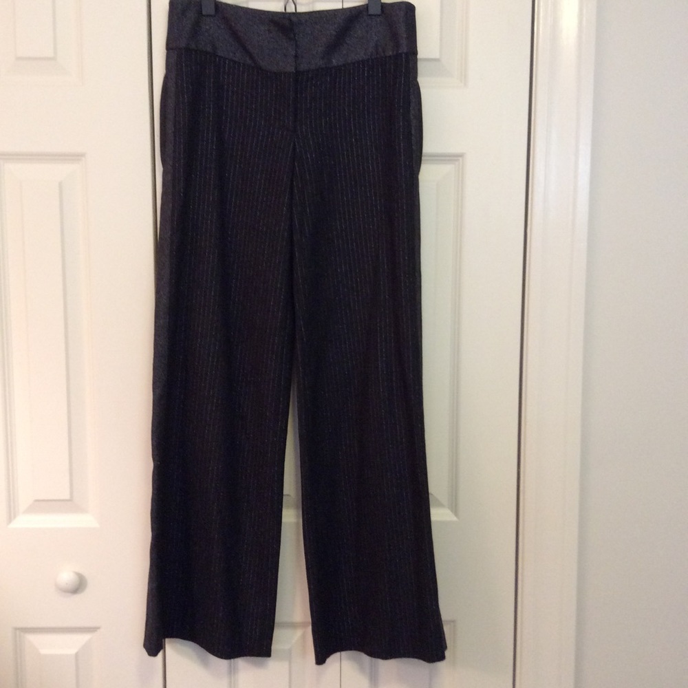 Diane von Furstenberg DVF Pinstripe Menswear Wool Pants 6